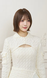 モデル：162cm（着用サイズ：FREE　着用カラー：WHT）
