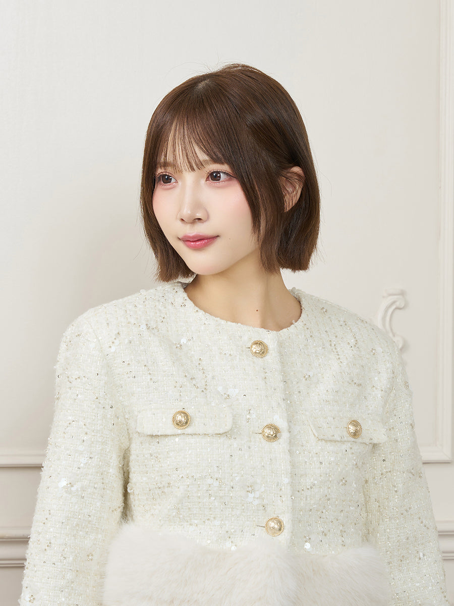 モデル：162cm（着用サイズ：S　着用カラー：WHT）