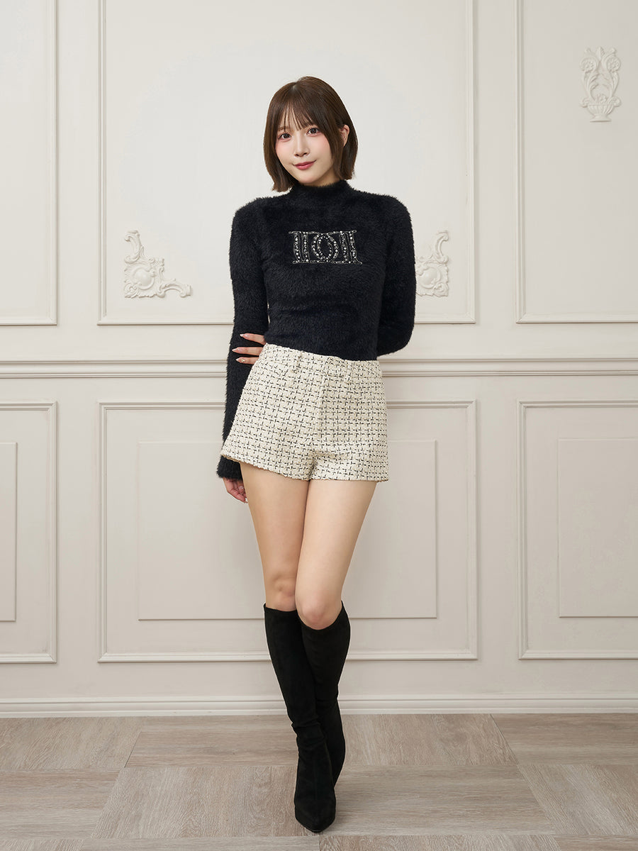 モデル：162cm（着用サイズ：FREE　着用カラー：BLK）