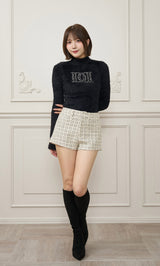 モデル：162cm（着用サイズ：FREE　着用カラー：BLK）