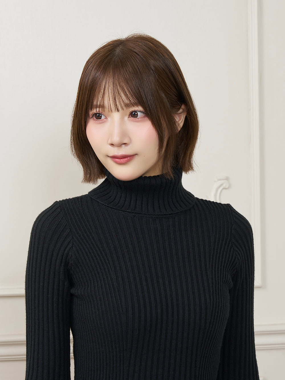 モデル：162cm（着用サイズ：FREE　着用カラー：BLK）