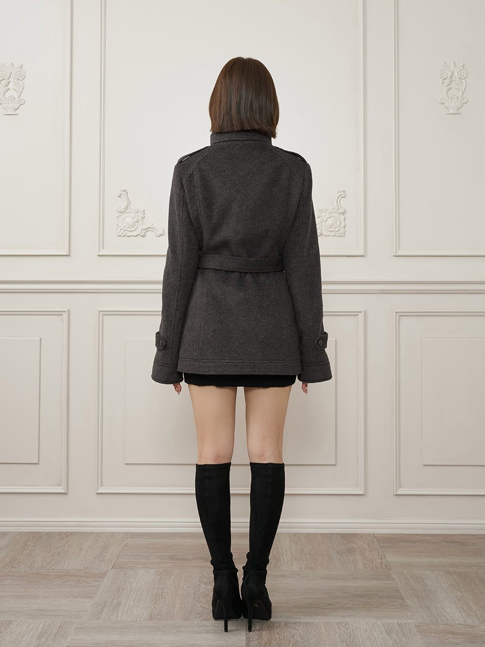 モデル：162cm（着用サイズ：S　着用カラー：GRY）