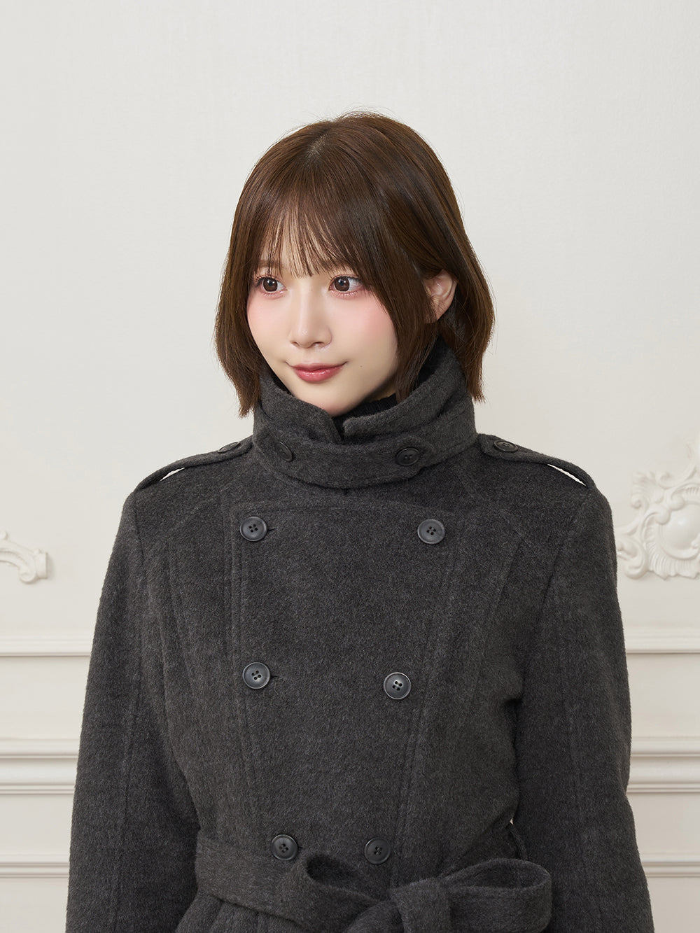 モデル：162cm（着用サイズ：S　着用カラー：GRY）