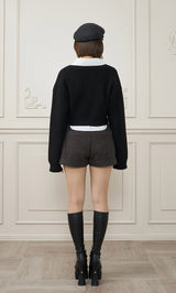 モデル：162cm（着用サイズ：FREE　着用カラー：BLK）