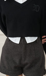 モデル：162cm（着用サイズ：FREE　着用カラー：BLK）