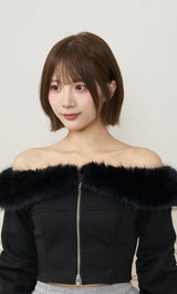 モデル：162cm（着用サイズ：FREE　着用カラー：BLK）