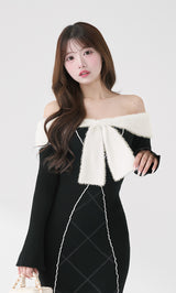 モデル：158cm（着用サイズ：FREE　着用カラー：BLK）