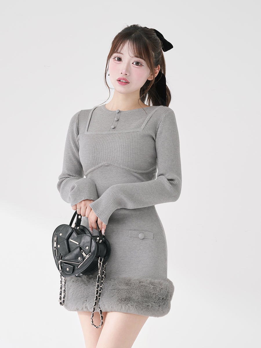 モデル：158cm（着用サイズ：FREE　着用カラー：GRY）