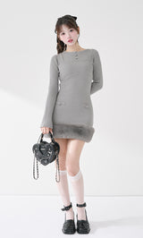 モデル：158cm（着用サイズ：FREE　着用カラー：GRY）