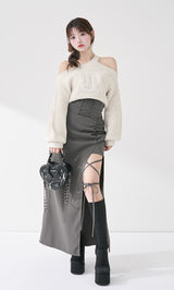 モデル：158cm（着用サイズ：FREE　着用カラー：GRY）