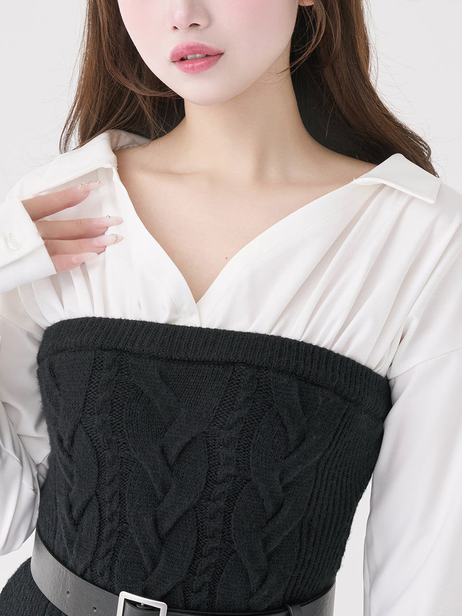 モデル：158cm（着用サイズ：FREE　着用カラー：BLK）