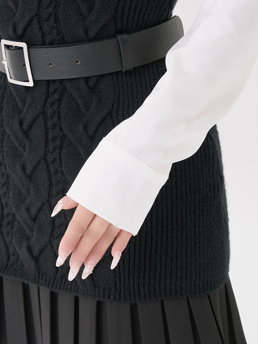 モデル：158cm（着用サイズ：FREE　着用カラー：BLK）