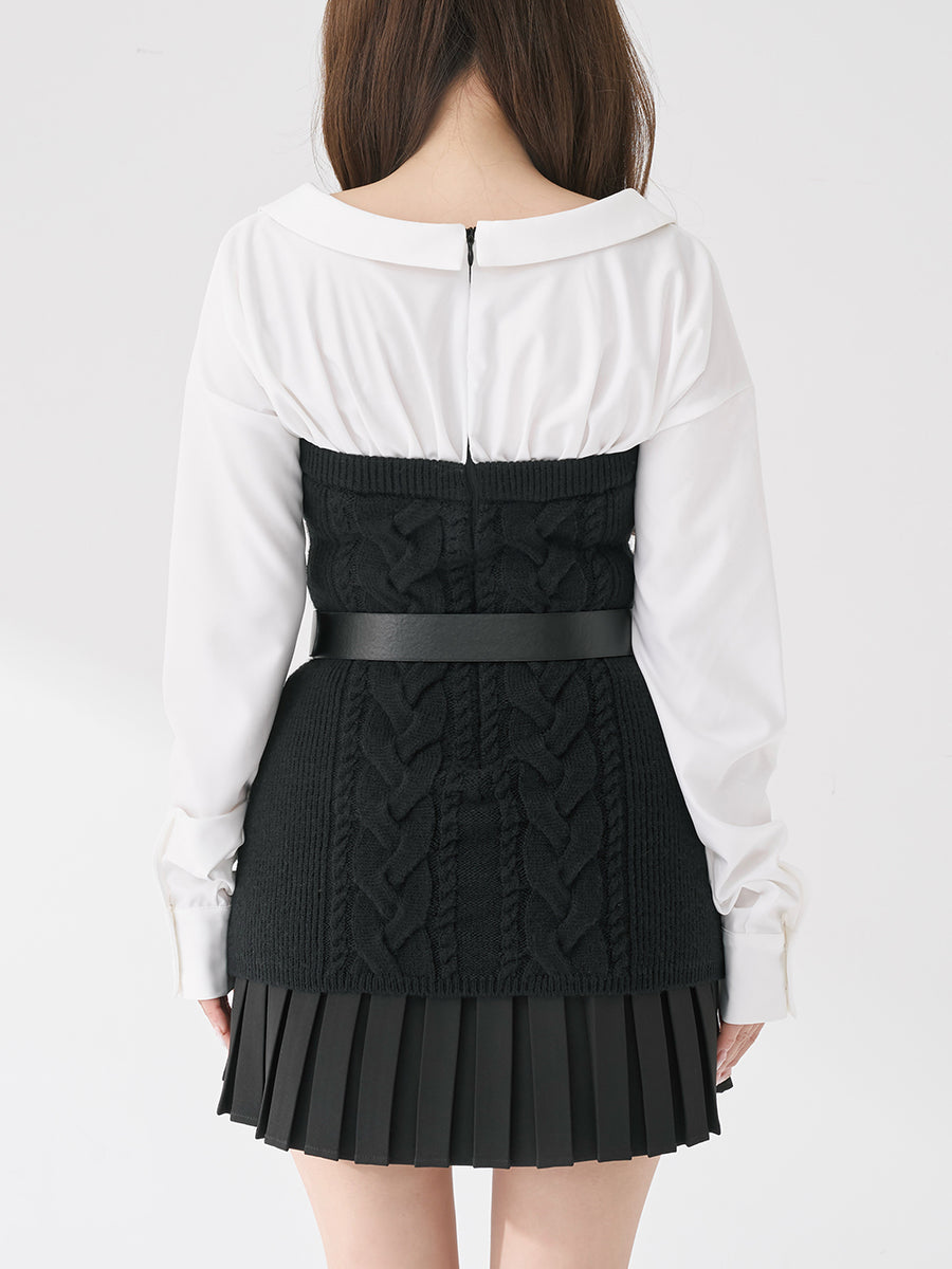 モデル：158cm（着用サイズ：FREE　着用カラー：BLK）