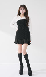 モデル：158cm（着用サイズ：FREE　着用カラー：BLK）