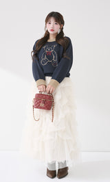 モデル：158cm（着用サイズ：FREE　着用カラー：NVY）