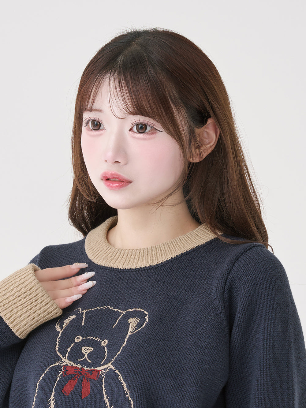 モデル：158cm（着用サイズ：FREE　着用カラー：NVY）