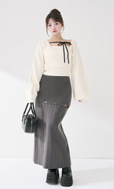 モデル：158cm（着用サイズ：FREE　着用カラー：GRY）
