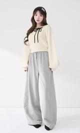 モデル：158cm（着用サイズ：FREE　着用カラー：IVO）