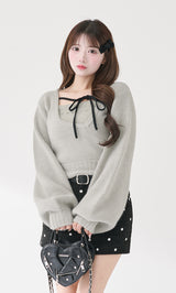 モデル：158cm（着用サイズ：FREE　着用カラー：GRY）