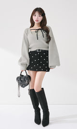 モデル：158cm（着用サイズ：FREE　着用カラー：GRY）