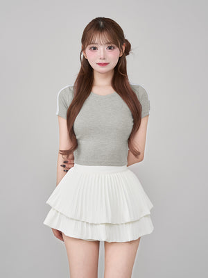 ラインロゴVネックTシャツ