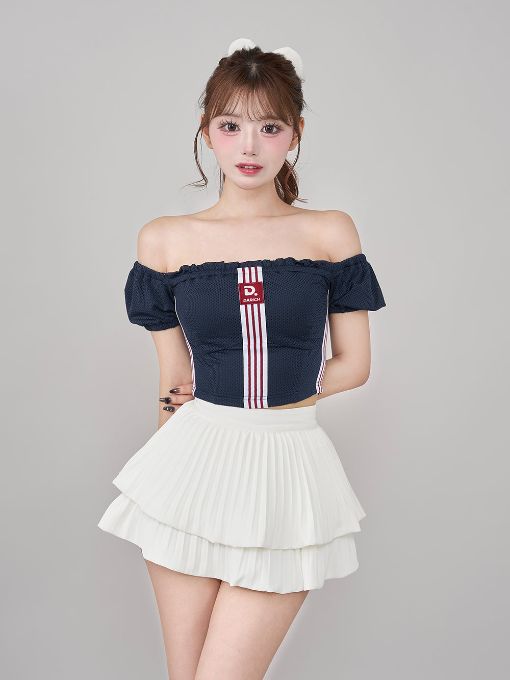 リメイクライクメッシュトップス - nvy