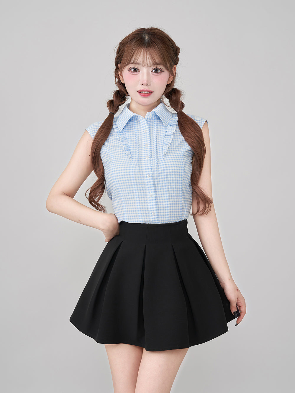 モデル：158cm（着用サイズ：FREE　着用カラー：NVY）