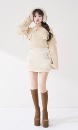 モデル：158cm（着用サイズ：FREE　着用カラー：IVO）