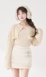 モデル：158cm（着用サイズ：FREE　着用カラー：IVO）