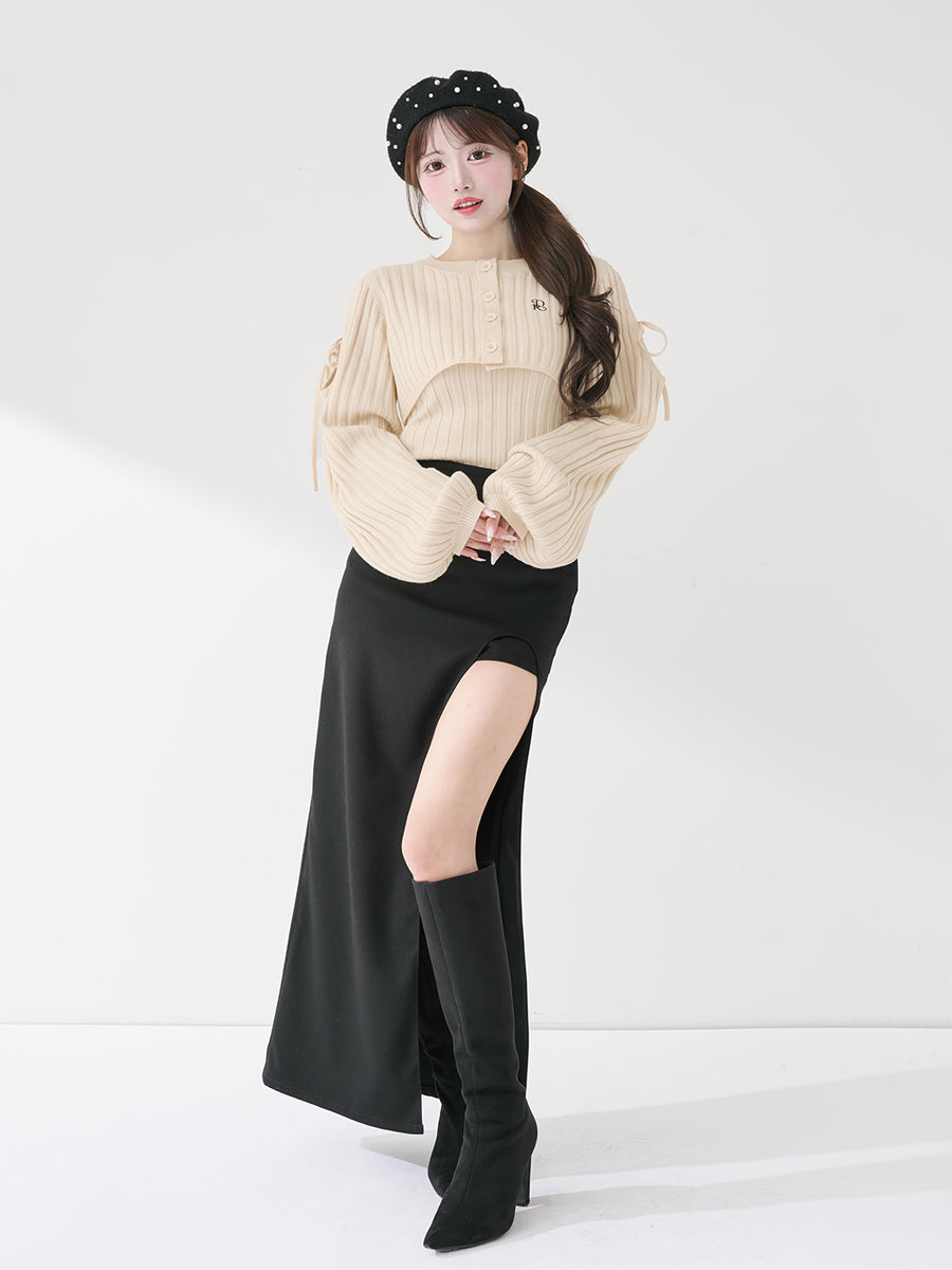 モデル：158cm（着用サイズ：FREE　着用カラー：IVO）