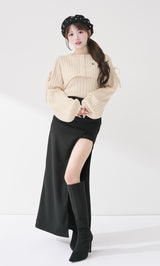 モデル：158cm（着用サイズ：FREE　着用カラー：IVO）