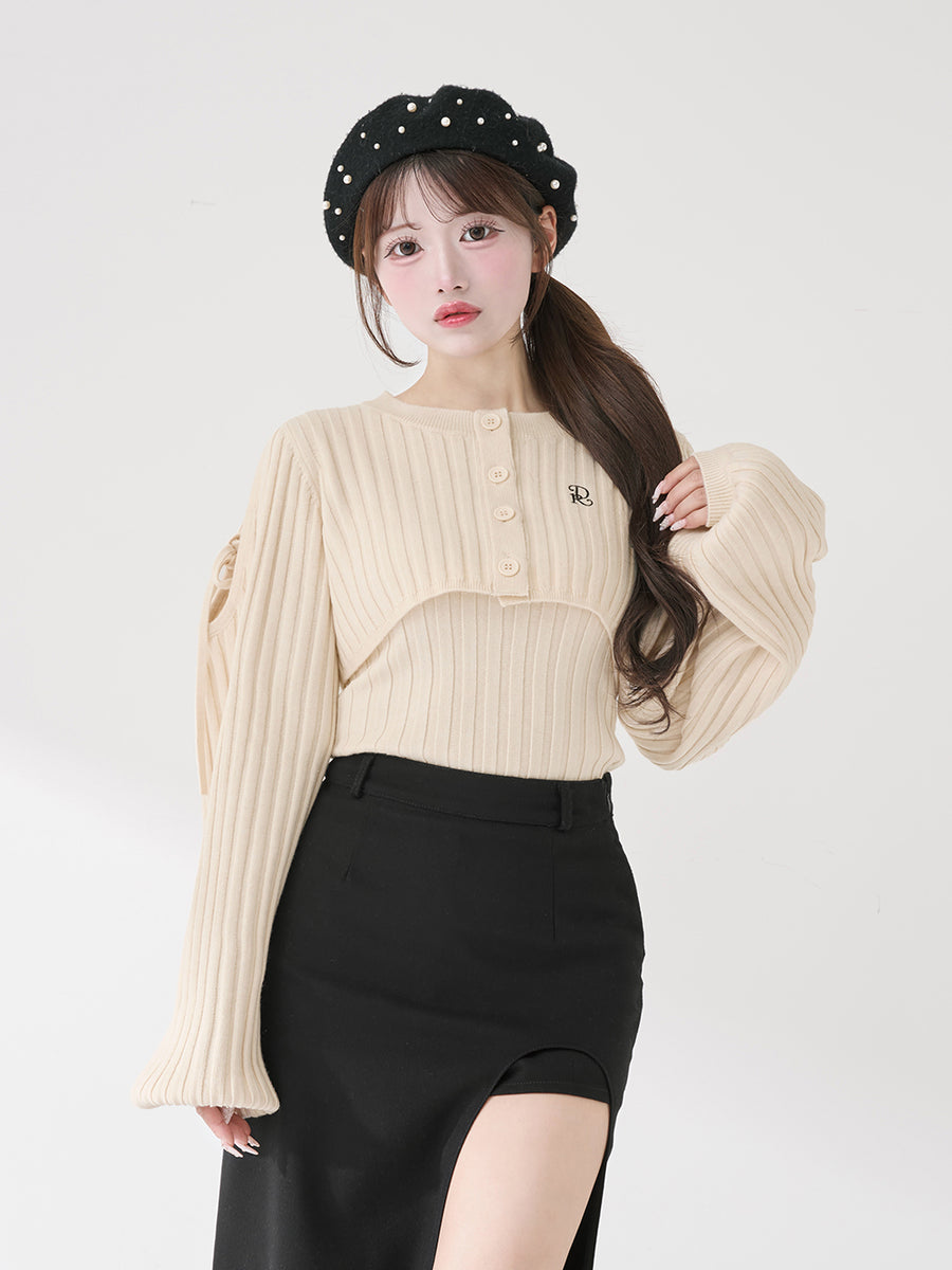 モデル：158cm（着用サイズ：FREE　着用カラー：IVO）