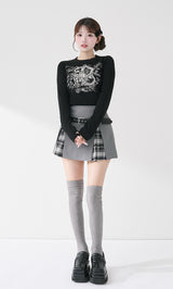 モデル：158cm（着用サイズ：FREE　着用カラー：BLK）