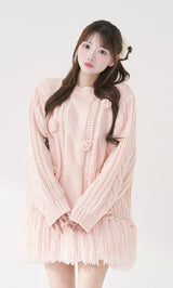 モデル：158cm（着用サイズ：FREE　着用カラー：PNK）