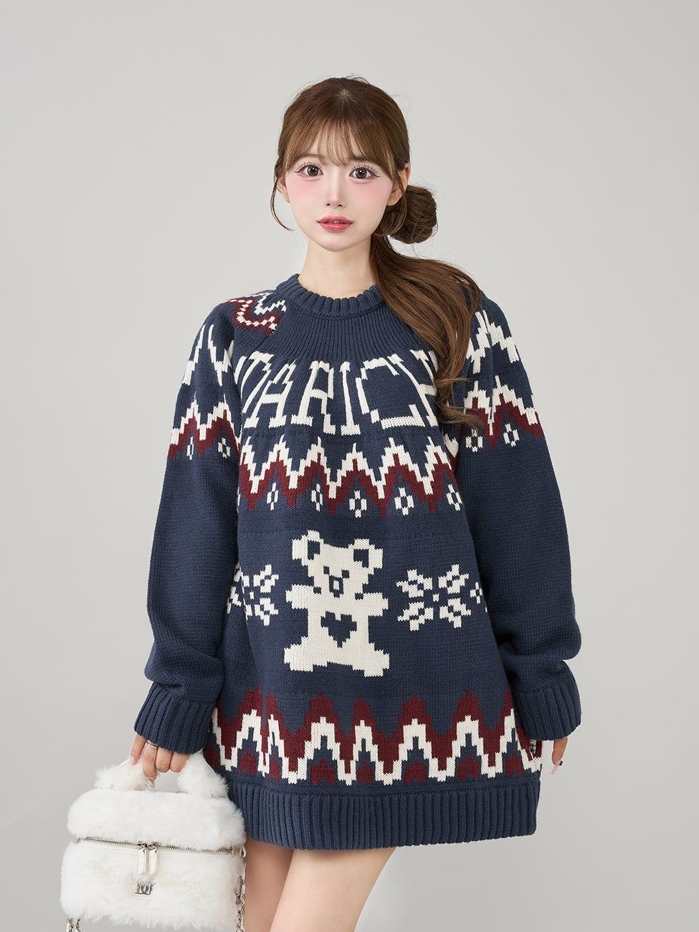 モデル：158cm（着用サイズ：FREE　着用カラー：NVY）