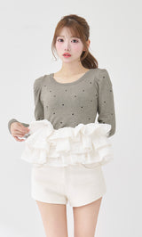 モデル：158cm（着用サイズ：FREE　着用カラー：GRY）