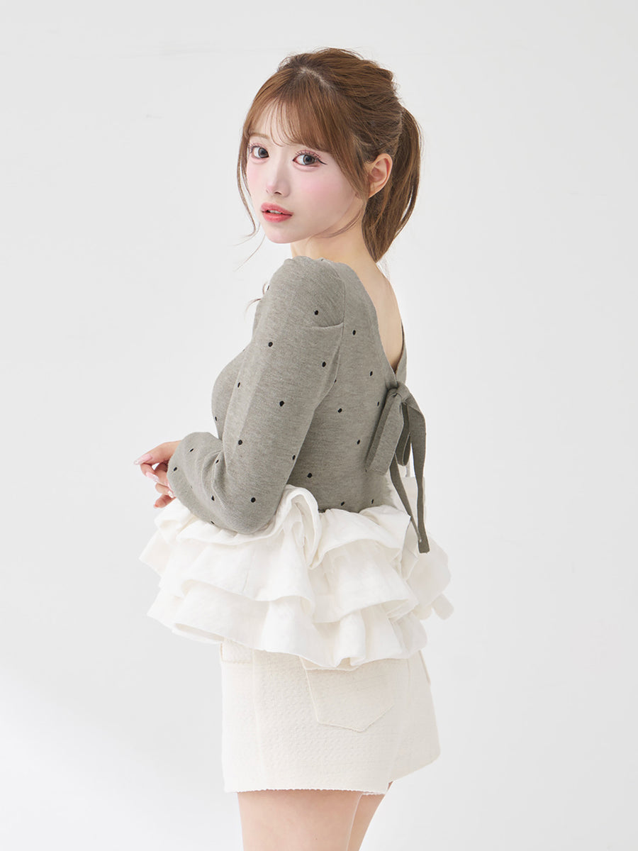 モデル：158cm（着用サイズ：FREE　着用カラー：GRY）