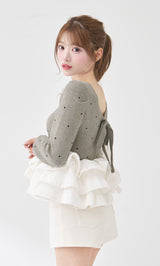 モデル：158cm（着用サイズ：FREE　着用カラー：GRY）