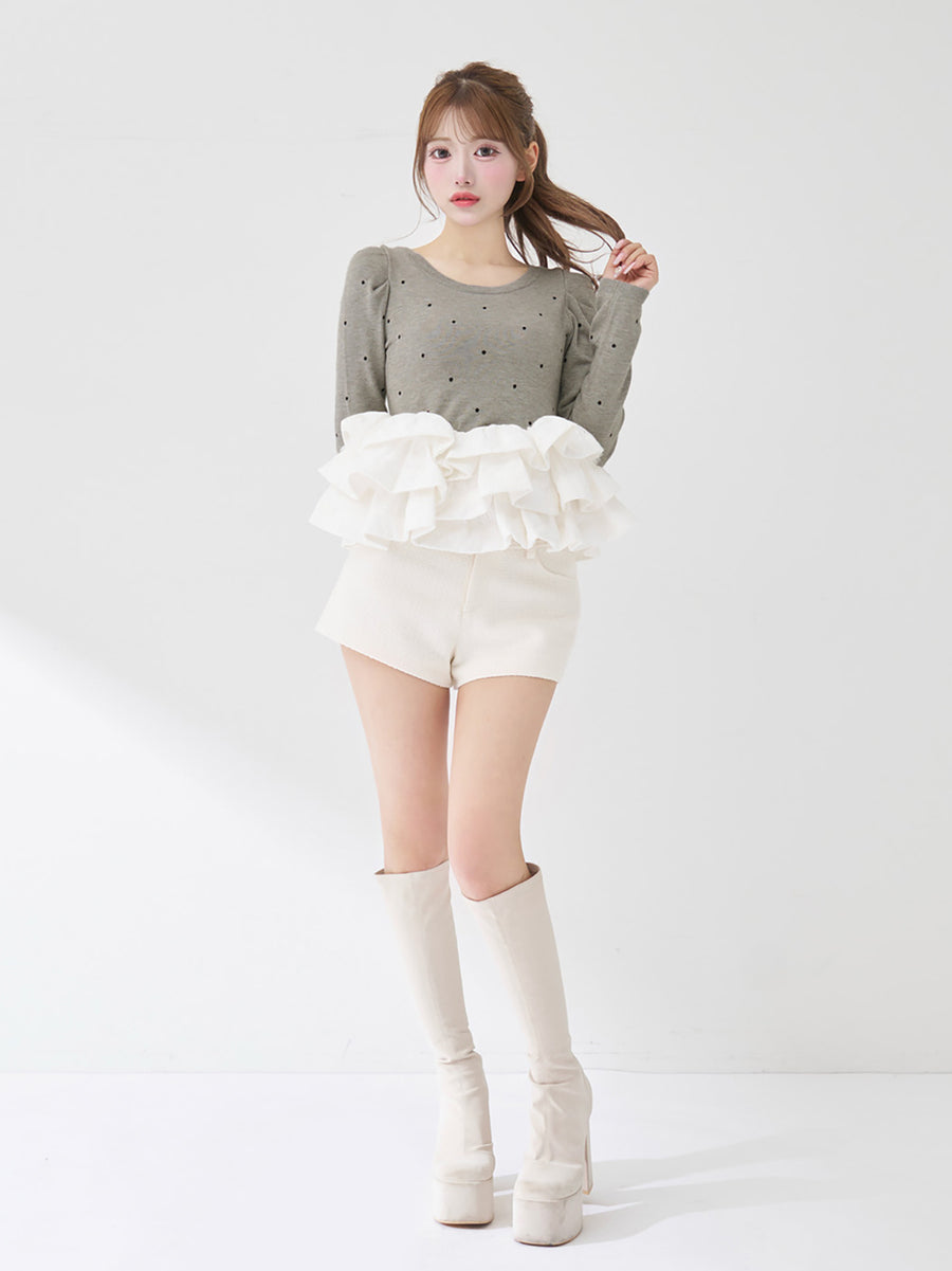 モデル：158cm（着用サイズ：FREE　着用カラー：GRY）