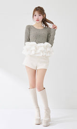 モデル：158cm（着用サイズ：FREE　着用カラー：GRY）