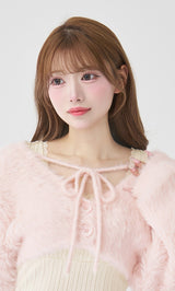 モデル：158cm（着用サイズ：FREE　着用カラー：IVO）