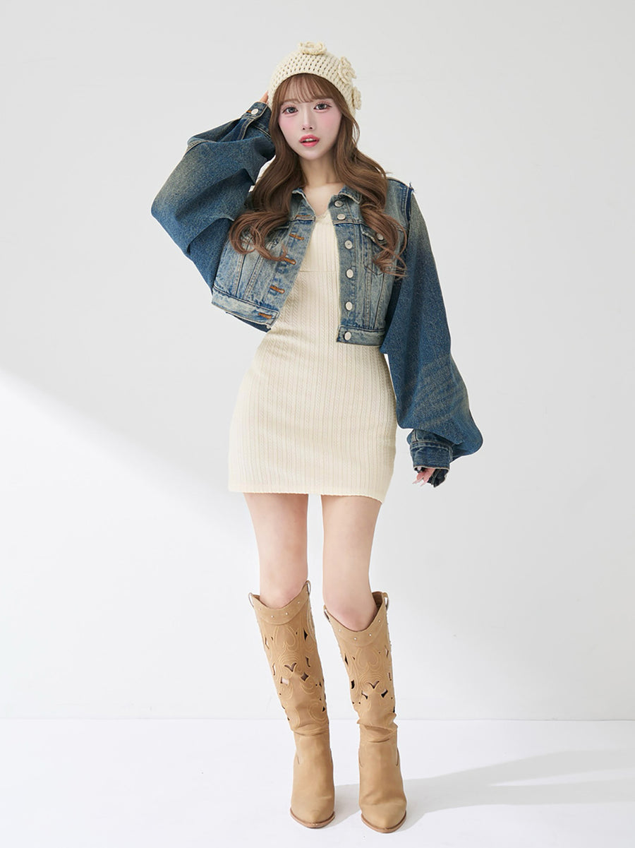 モデル：158cm（着用サイズ：FREE　着用カラー：IVO）