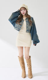 モデル：158cm（着用サイズ：FREE　着用カラー：IVO）