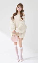 モデル：158cm（着用サイズ：FREE　着用カラー：IVO）