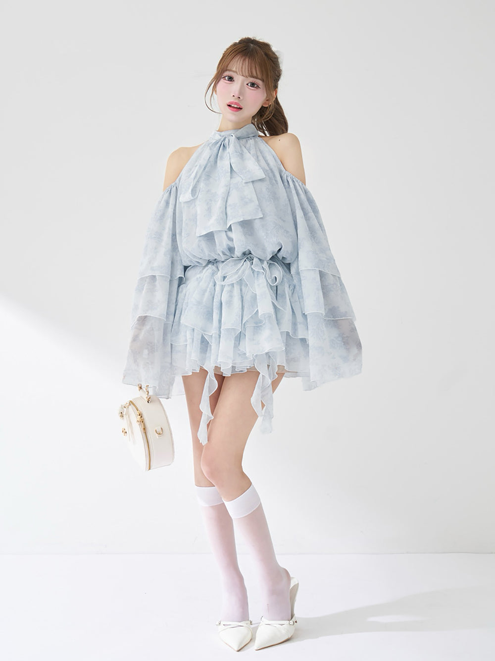 トワルドジュイシフォンフリルミニワンピース