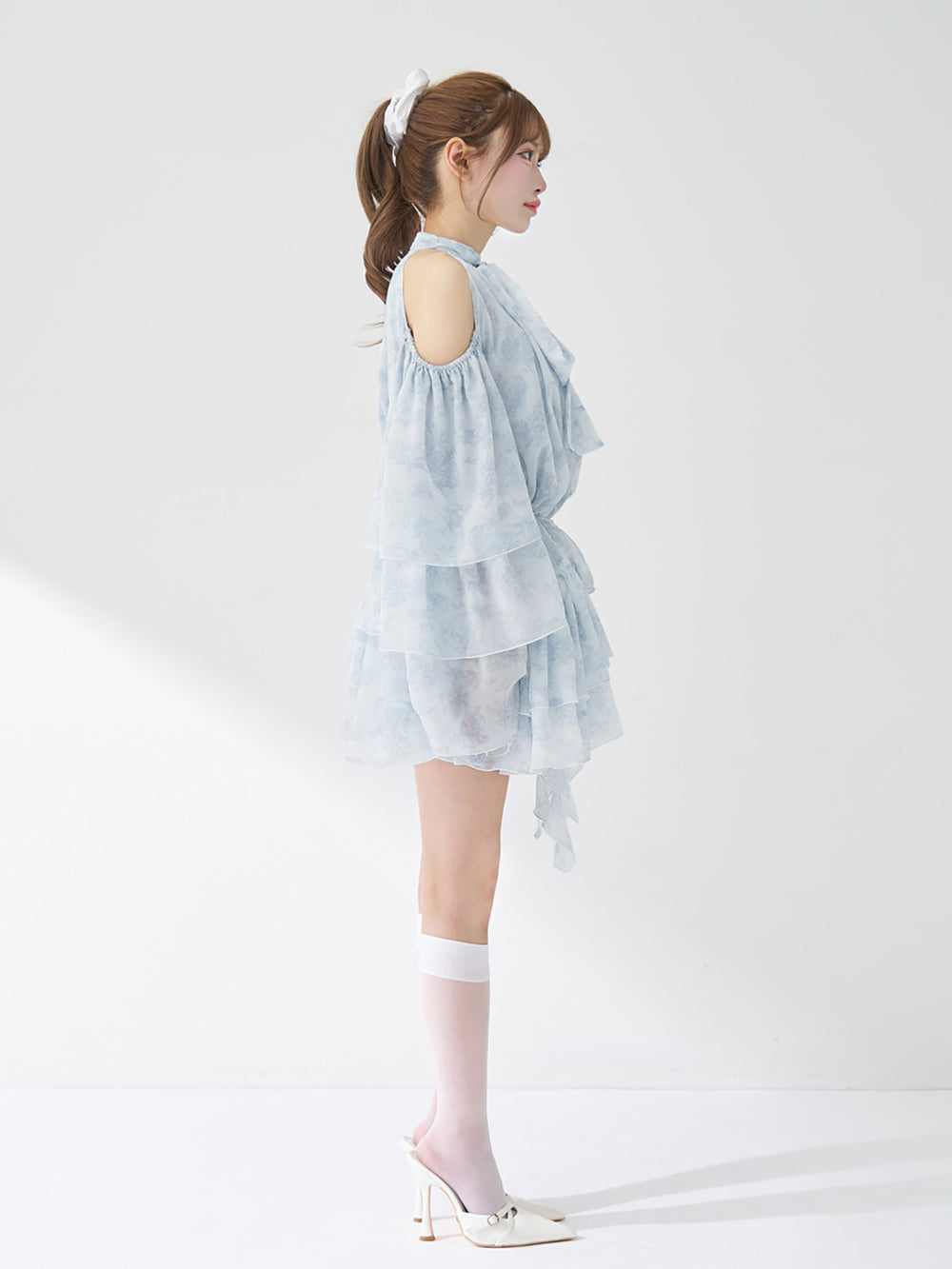 モデル：158cm（着用サイズ：FREE　着用カラー：SAX）