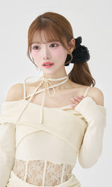 モデル：158cm（着用サイズ：FREE　着用カラー：IVO）