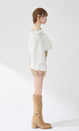 モデル：158cm（着用サイズ：FREE　着用カラー：WHT）