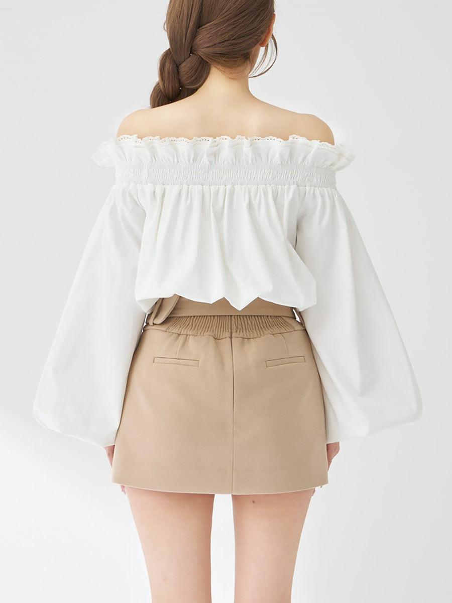 モデル：158cm（着用サイズ：FREE　着用カラー：WHT）