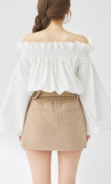 モデル：158cm（着用サイズ：FREE　着用カラー：WHT）